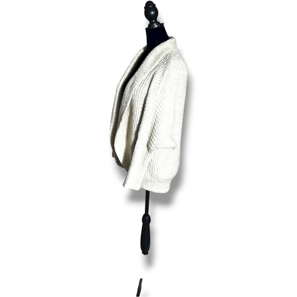 Windsor Elegant Cream Women's Knit Dolman Sleeve Cozy Oversized Cardigan - Picture 3 of 15